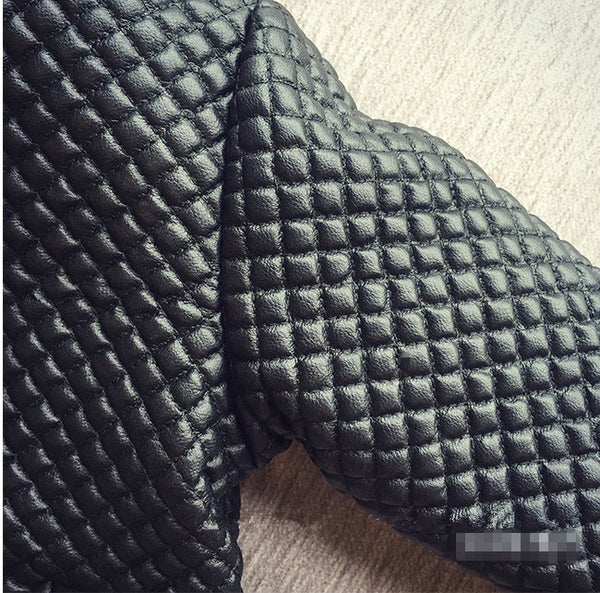 Quilted Black Leather Jacket