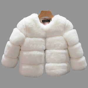 Baby Girls Faux Fur Coat Winter Jacket