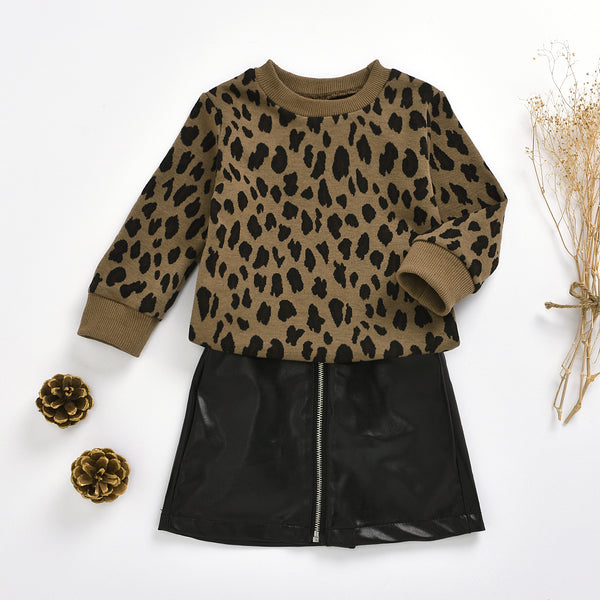 Leopard Print Pullover Tops