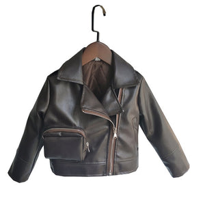 PU Leather Clothes Short Jackets