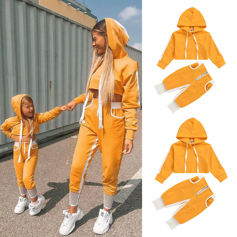 Sleeve Pullover Hood Tracksuit Outfit