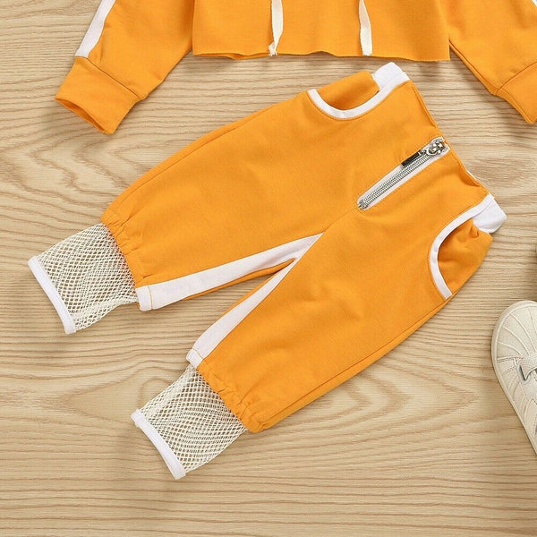 Sleeve Pullover Hood Tracksuit Outfit