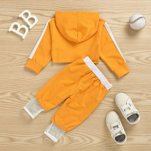 Sleeve Pullover Hood Tracksuit Outfit