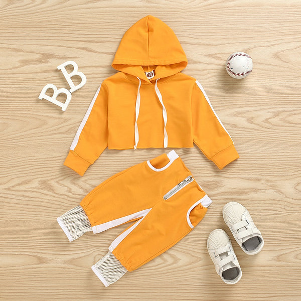 Sleeve Pullover Hood Tracksuit Outfit