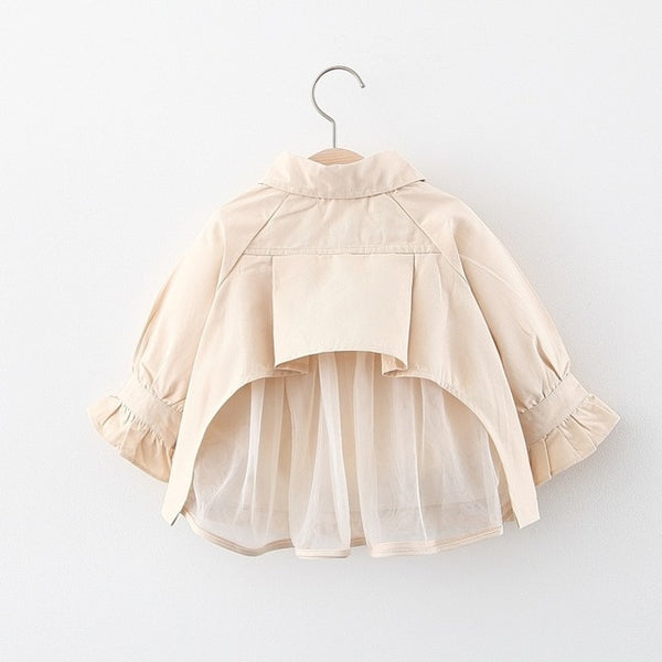 Long Sleeve Patchwork Mesh Jacket