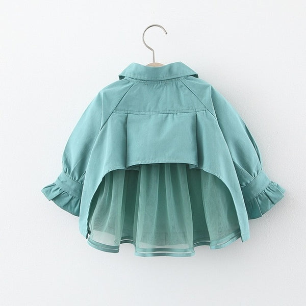 Long Sleeve Patchwork Mesh Jacket