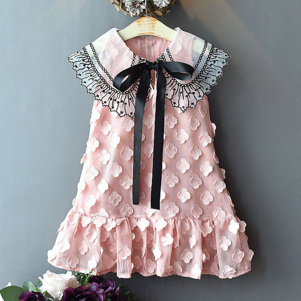 Lace And Ball Design Kids Princess Dress