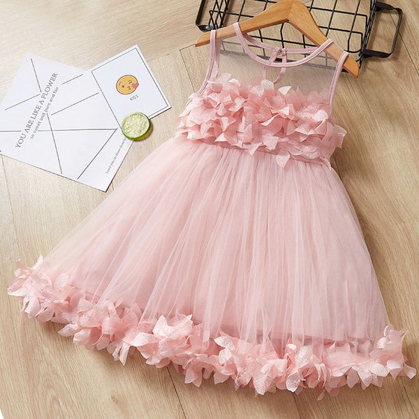 Lace And Ball Design Kids Princess Dress