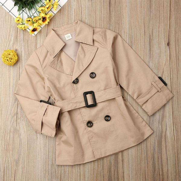 Solid Trench Coat Autumn Jacket