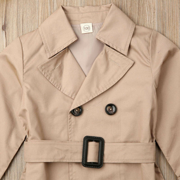 Solid Trench Coat Autumn Jacket