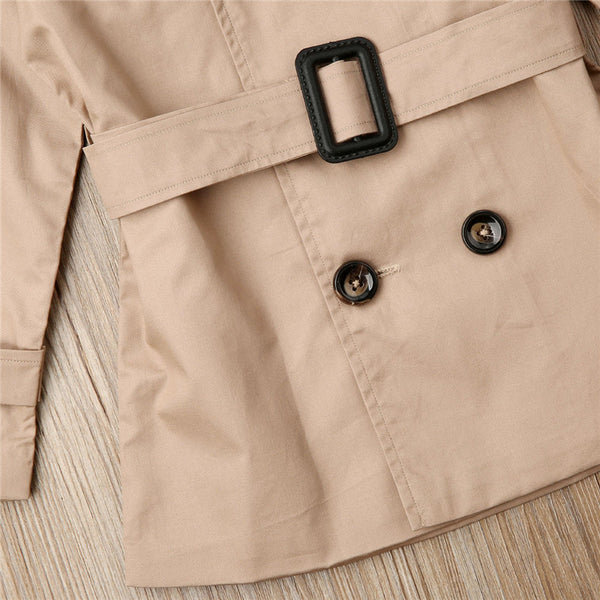 Solid Trench Coat Autumn Jacket