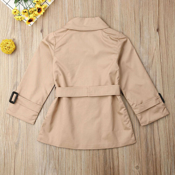 Solid Trench Coat Autumn Jacket