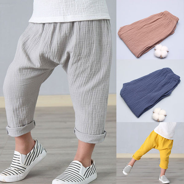 Linen Pleated Ankle-length Pants