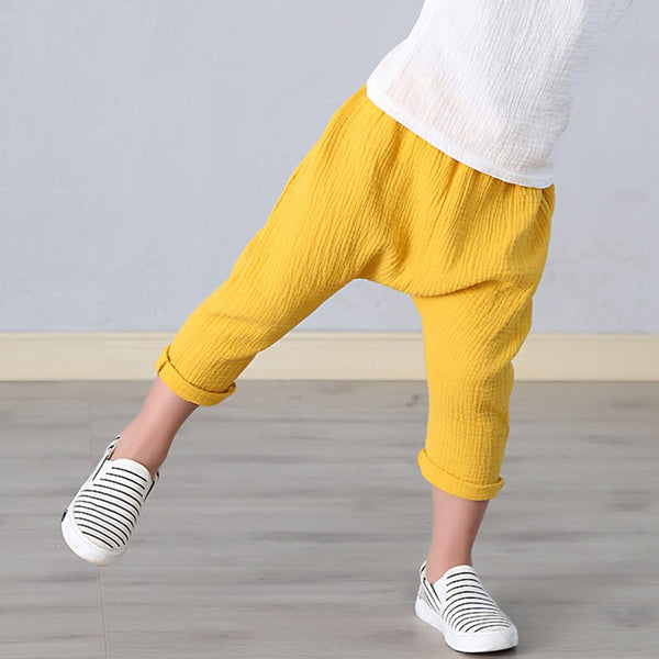 Linen Pleated Ankle-length Pants