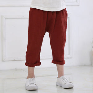 Linen Pleated Ankle-length Pants