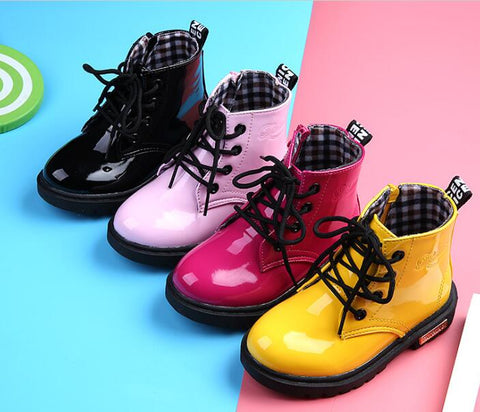 PU Leather Waterproof leather boots