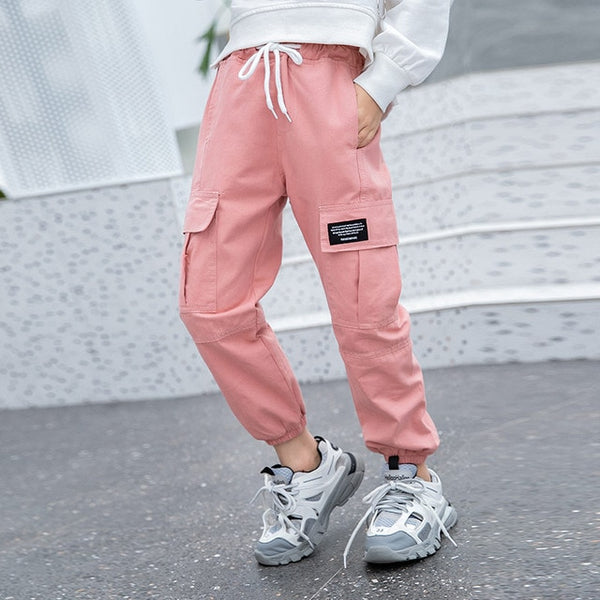 Elastic Waist Teens Cargo Pants