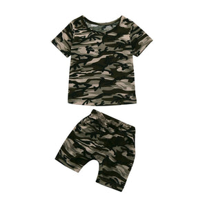 Armyprint T-shirt and Shorts Set