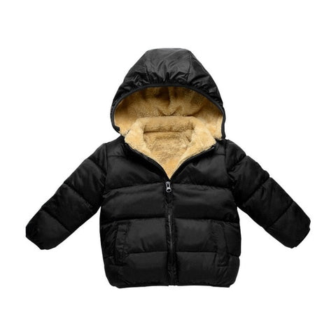 Black Children's Parkas Winter Jacket Boys